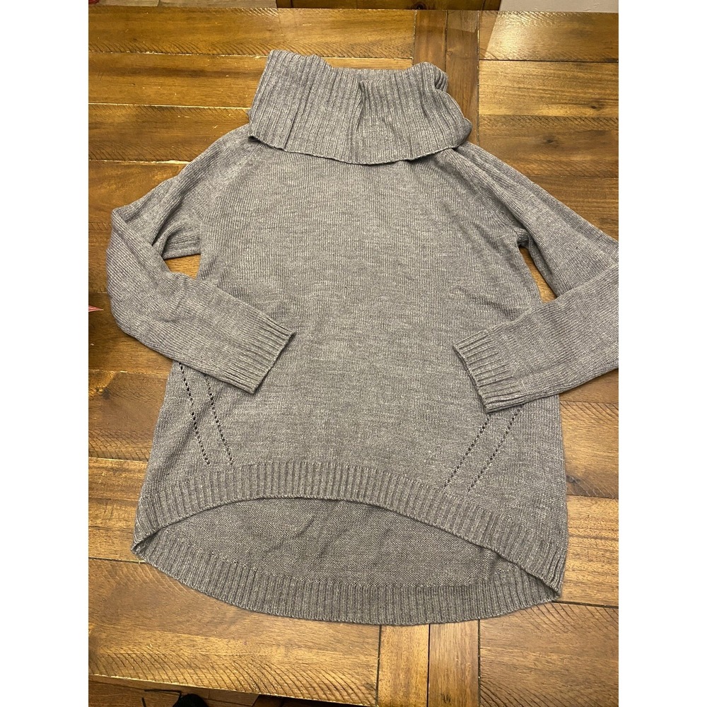 Euc New York and Company Cowl Neck Sweater Gray Large